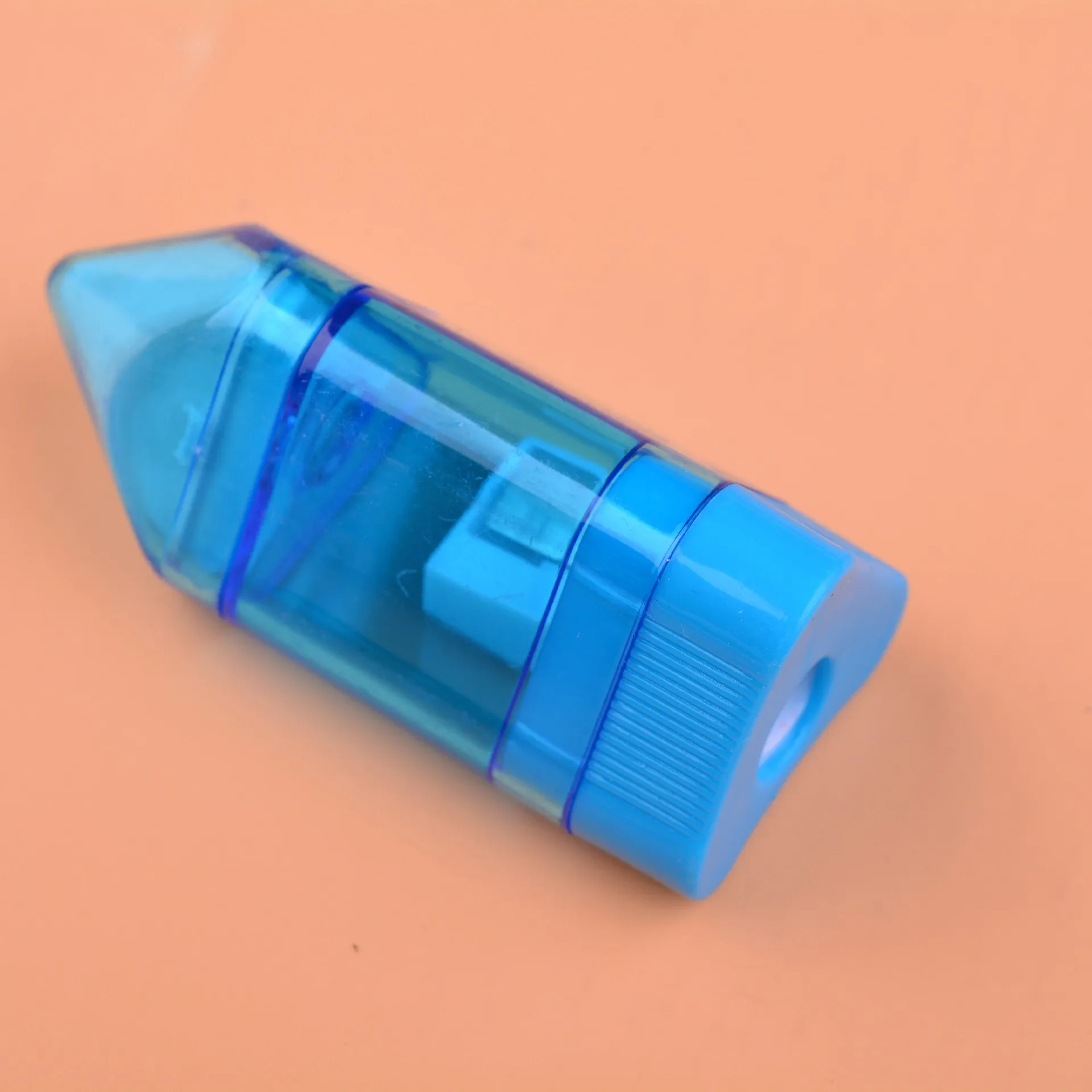 Smooth Single-hole Plastic Pencil Sharpener With Rubber Pencil Sharpener Creative Student Pencil Sharpener Can Be logo