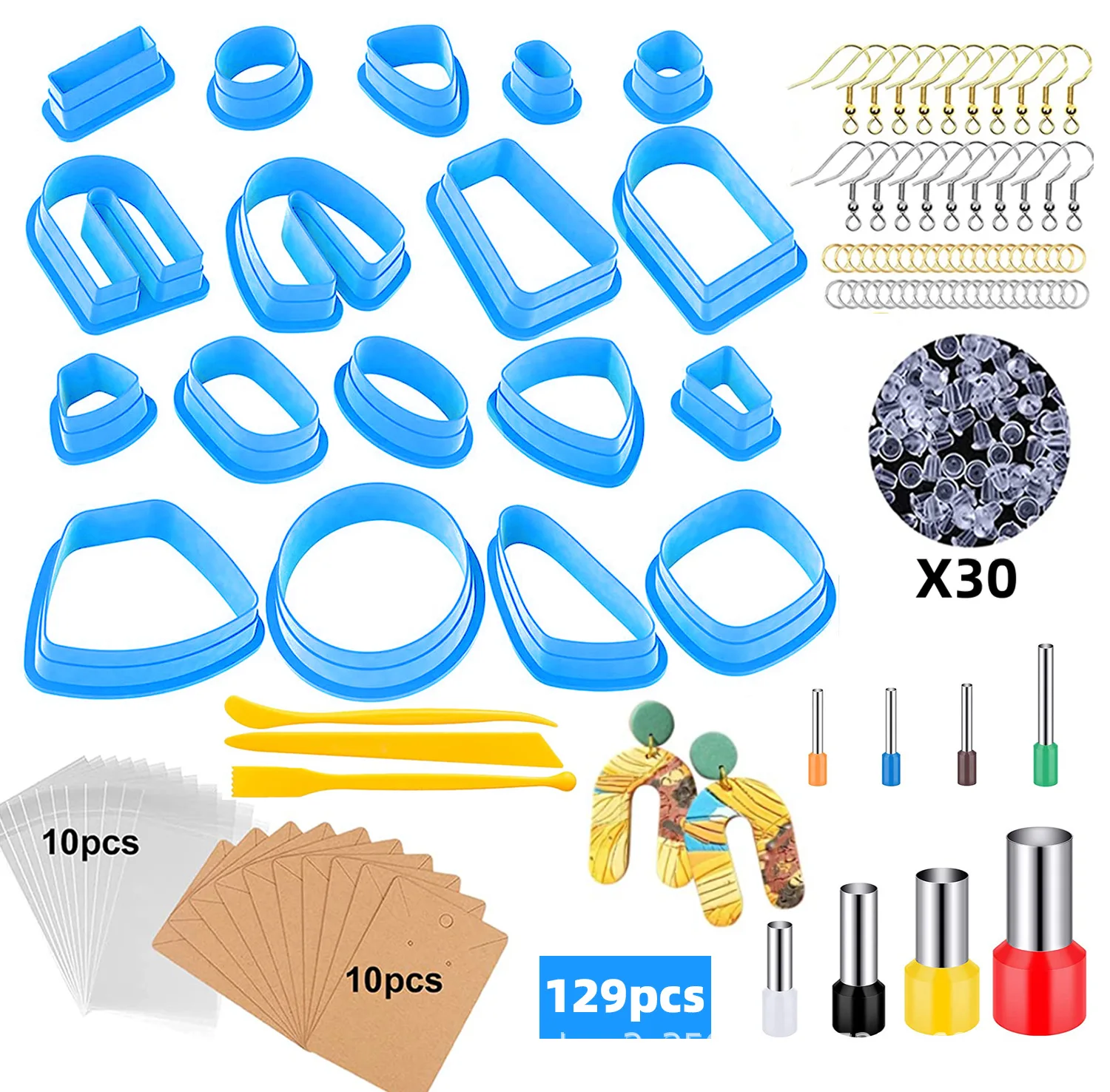 Clay Cutter Stainless Steel Polymer Clay Tool Pottery DIY Ceramic Craft Cutting Mold for Earring Jewelry Pendant Making