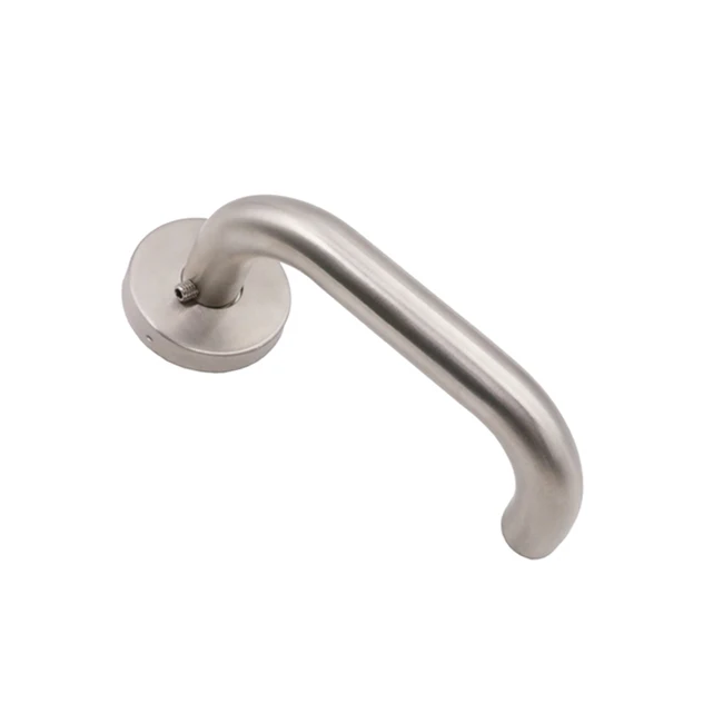 Lever Door Handles Stainless Steel Rosette Door Handles Silvery Standard Style Lavatory And Shower Lever Handle