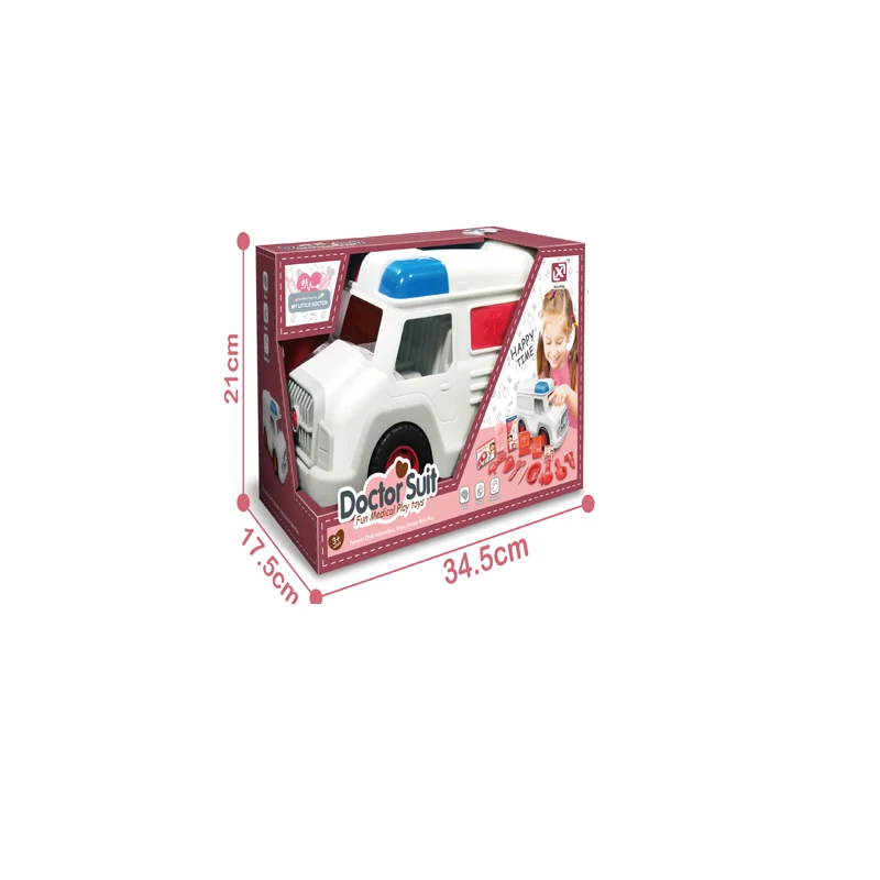 Small dentist toy simulation acousto-optic medical appliance small table ambulance display box set various accessories set toys