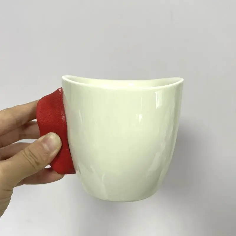 ceramic rock climbing mug porcelain climber coffee mug with climbing hold