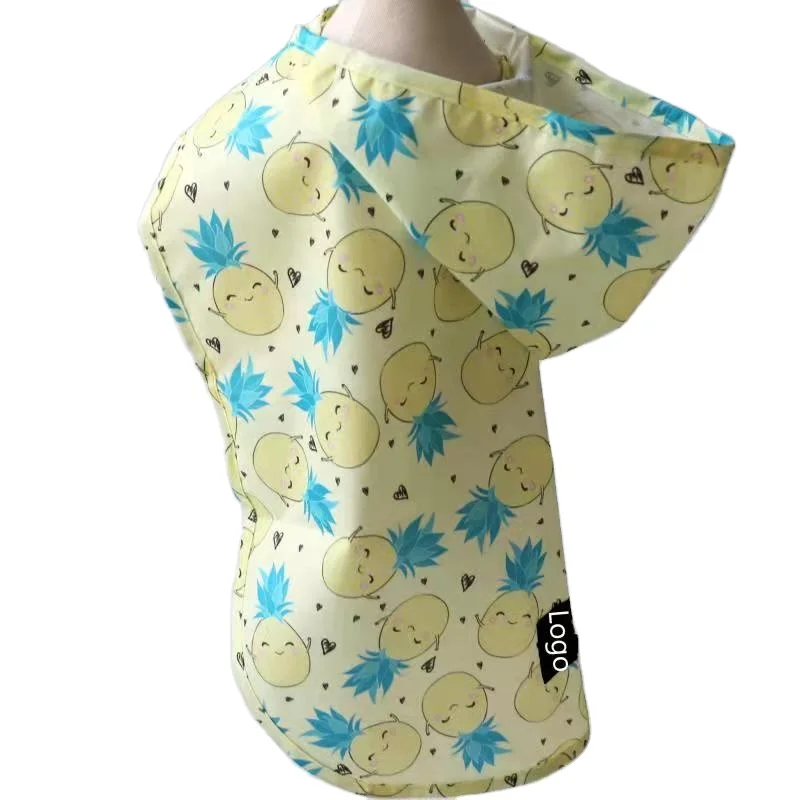 High quality 100% polyester waterproof cartoon funny pet cat and dog raincoat