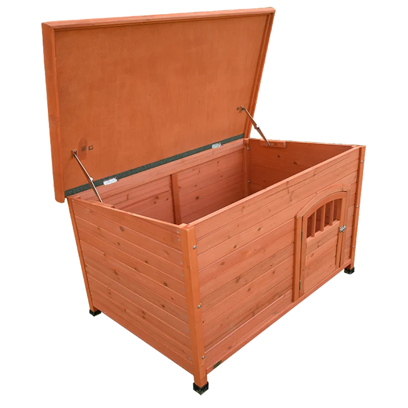 Large Outback Log Cabin Dog House Natural Wood