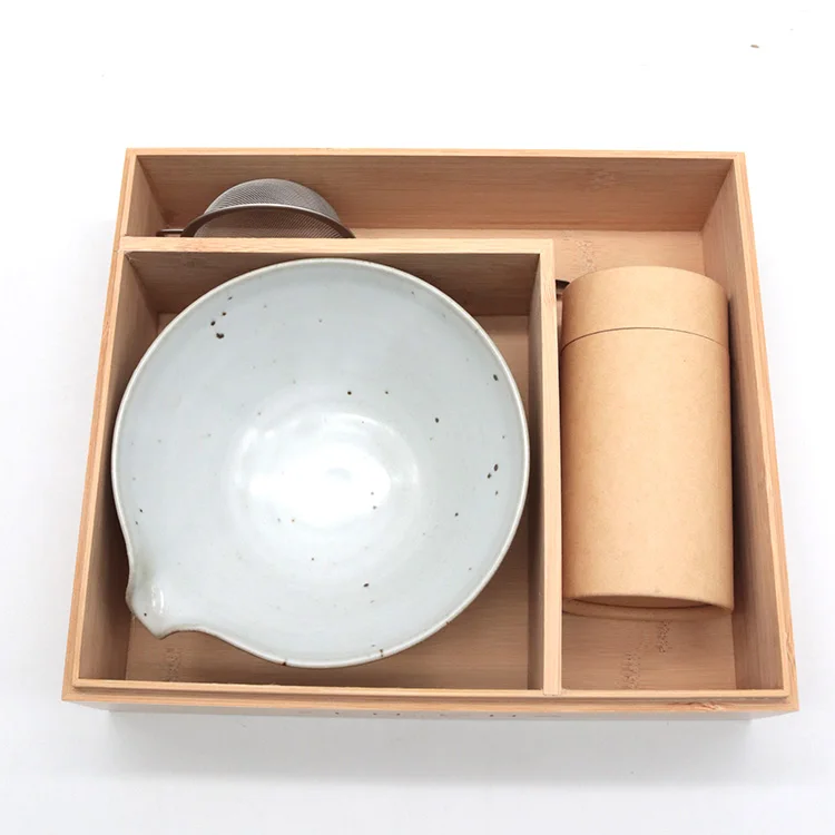 Estick Eco friendly  japanese Support Custom Logo Matcha Gift Kit Packaging WoodenSet Premium Ceremony