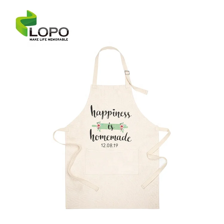 Classic Design Sublimation Blanks Textile Christmas Chef Cooking Kitchen Barber Linen Apron