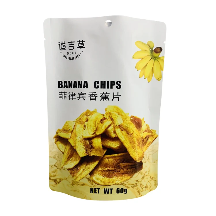 custom aluminum foil banana chips dried food packaging bag