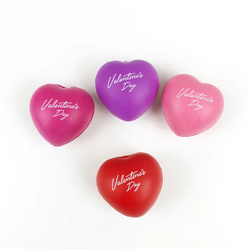 BSBH custom heart stress ball Mini Red Custom Logo Gift PU Foam Stress Ball