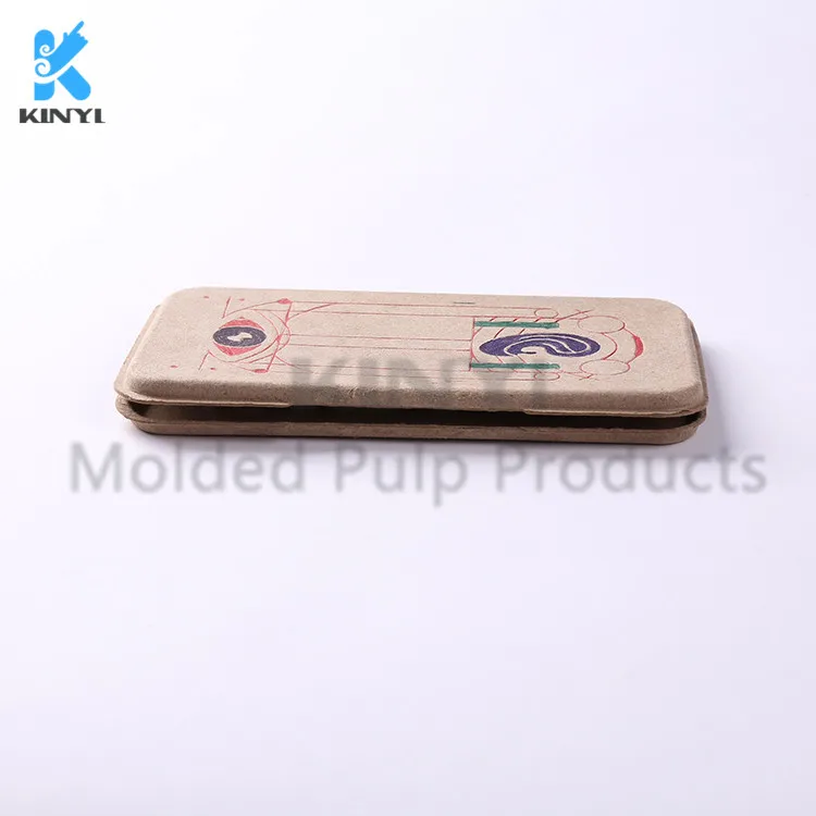 Environment friendly bamboo pulp material recyclable cell phone case packaging boxes