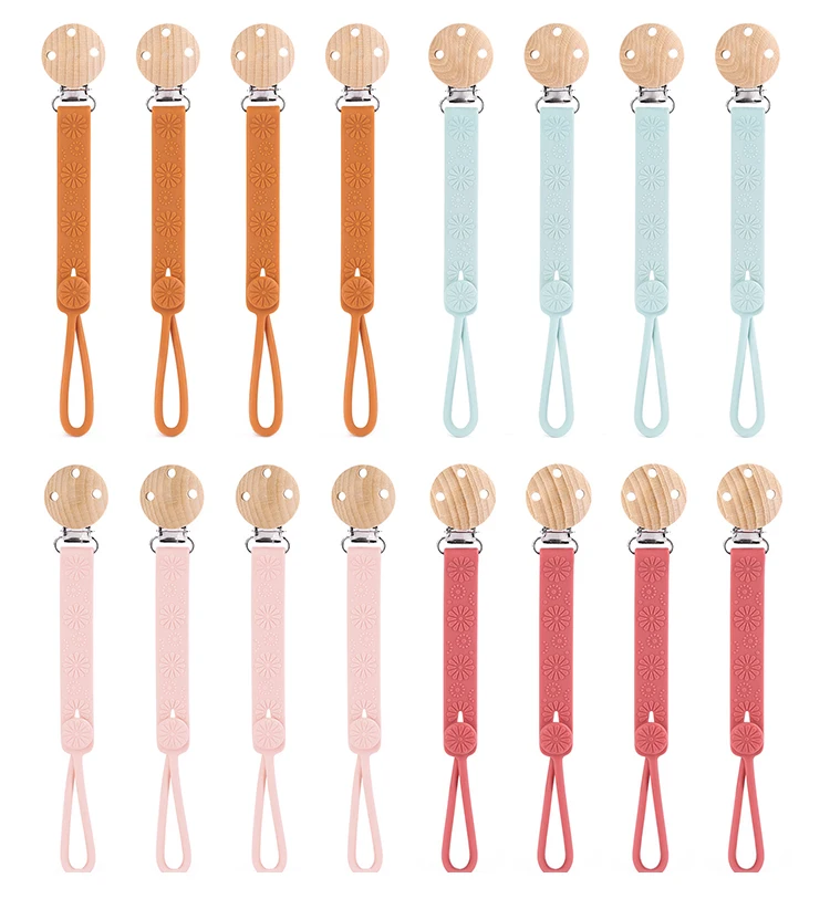 Food-grade silicone pacifier clip chain hotselling baby pacifier clip bpa free pacifier clip for baby
