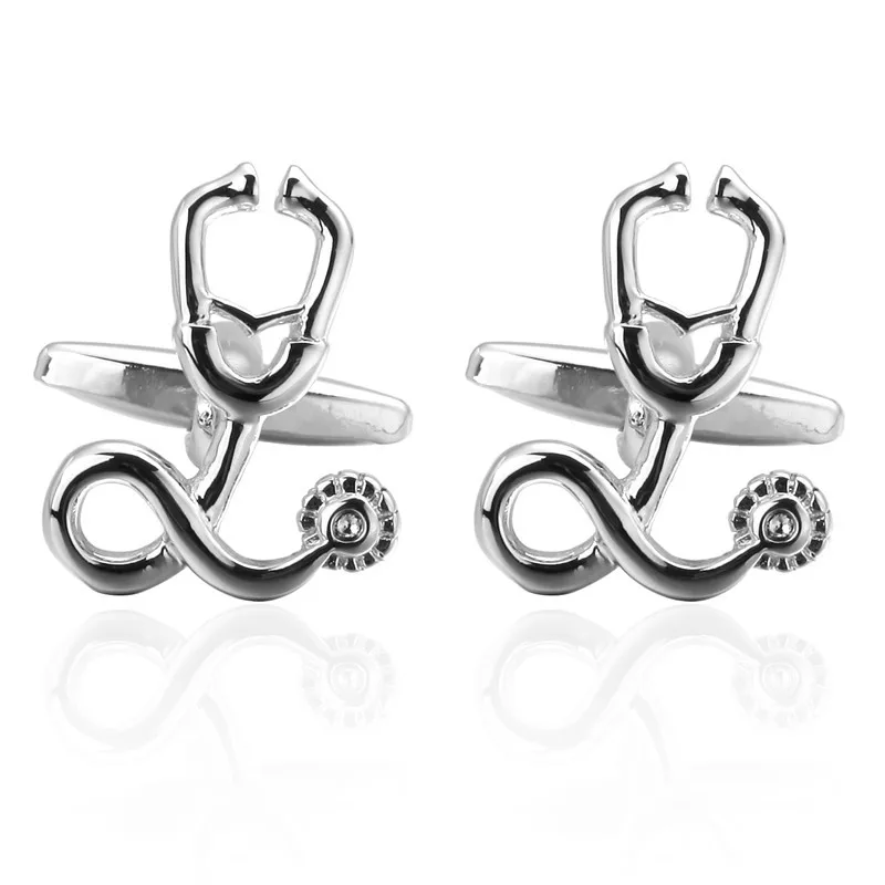 Doctor Stethoscope Cuff Links Creative Echoscope Auscultator Echometer Daily Cufflinks