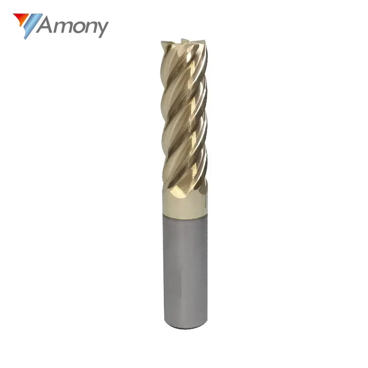 Milling Cutter Factory Solid Carbide End Mill Coating 5 Flutes For Titanium Alloy