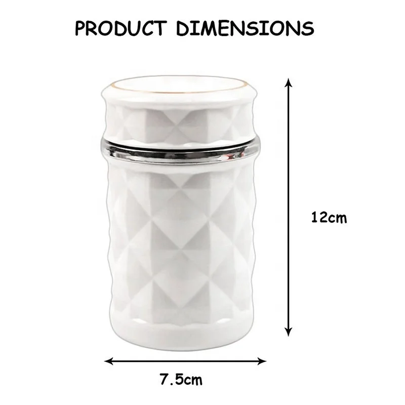 New Products Car Ashtray With LED Light Rhinestone Ashtray Car Smokeless Smoke Cup Holder Storage Auto Accessories