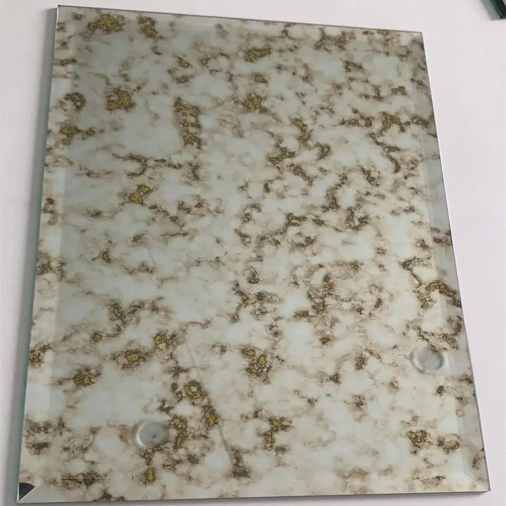 oversized distressed pretty gold yellow D4 4.8mm 5mm antique mirror for wall decoration