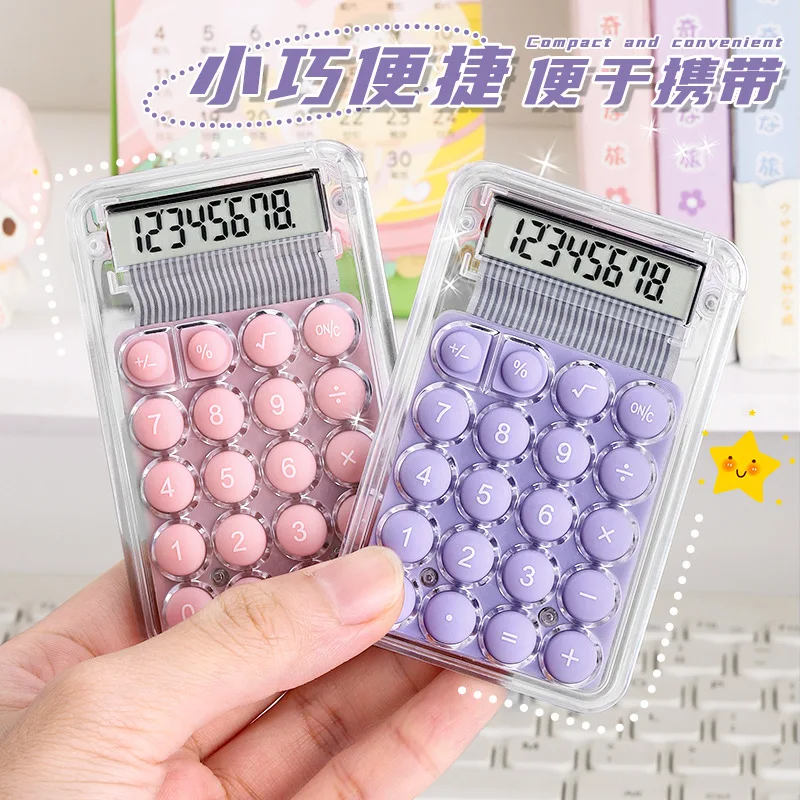 Office creative cute portable pocket mini 8 digits scientific calculator for girls