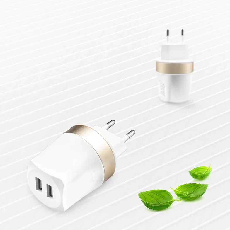 Dual usb ports AC100 240V wall charger mobile phone accessories portable travel charger 5V 1A 2A 3.1A fast charging