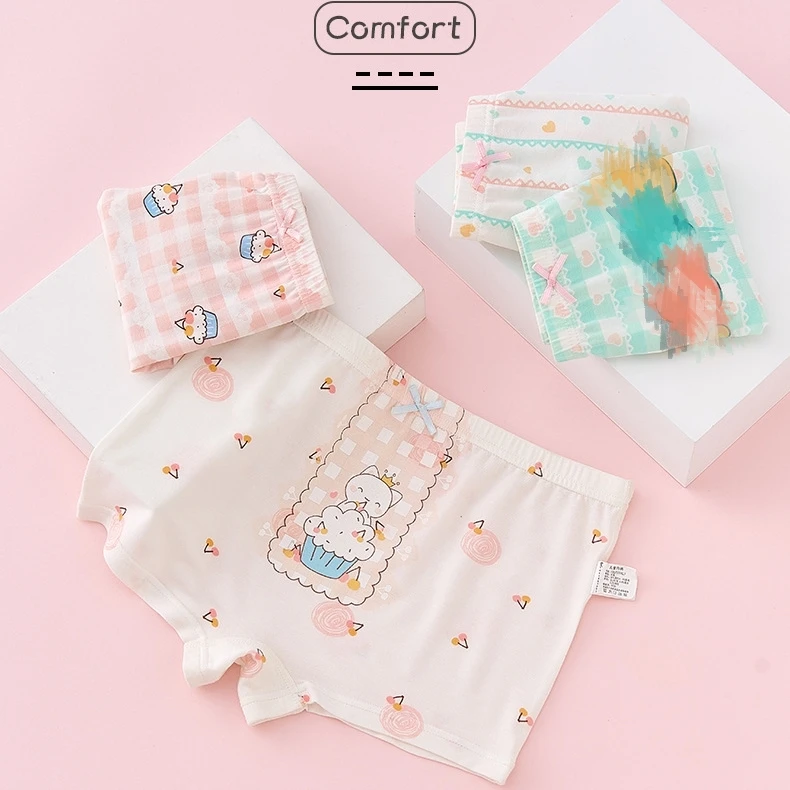 2024 new product baby girl preteen modal comfortable boxer underwear 0-14 years kids girls underwears