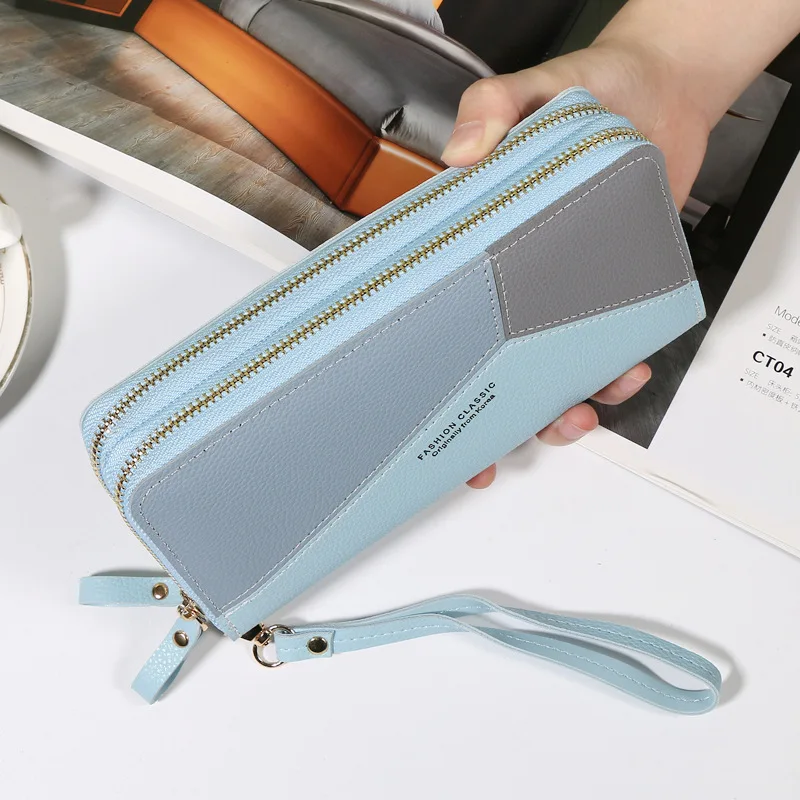 Cheap wholesale hot selling Pu leather coins changes ladies bank card holder cellphone wallets Purses For women