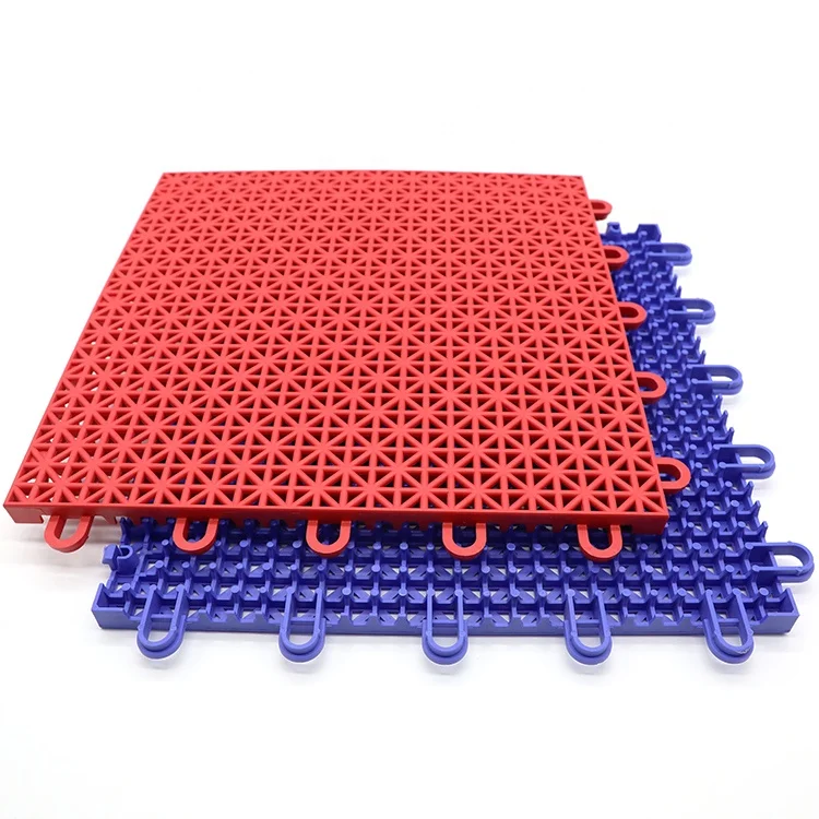 High rolling load PP plastic interlock roller hockey floor tile tiles