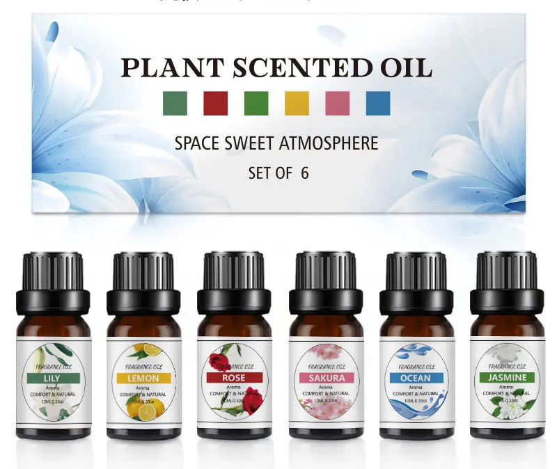 10 ml  Fruity Essential Oil Set Box, Custom 100% Pure Aroma Oil Fragrance For Diffuser, Candle & Soap Making