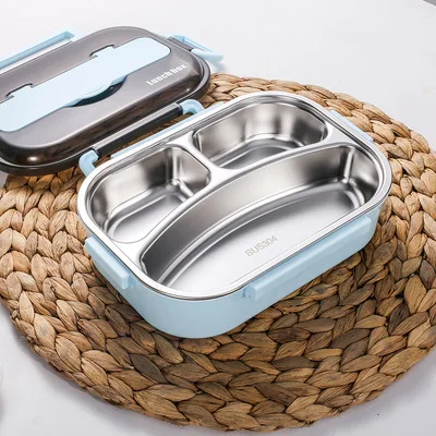  Ланч-бокс bento из нержавеющей стали 2 части пищевой контейнер с управлением столовые приборы