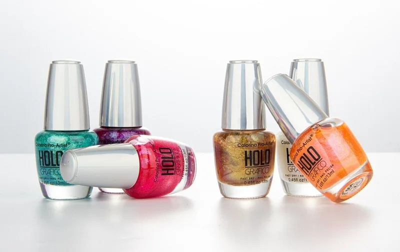 
OEM Private Label Cheap Cosmetics Vegan Halal Best Holographic Nail Gel Polish 