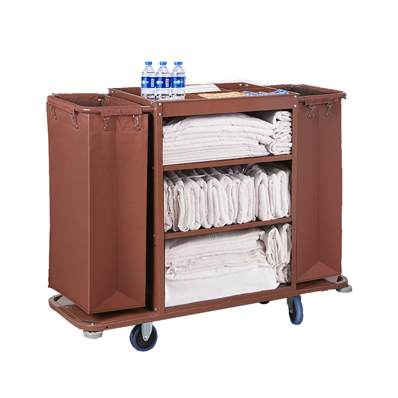 Mingjia Newly Coming Hotel Housekeeping Trolley Room Service Maid Cart Trolley