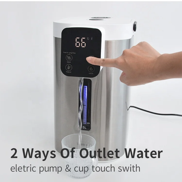 5L Smart Portable Hot Server Desktop Water Warmer Heater Treatment Home Appliances Kettle Dispenser Thermopot Thermos Pump Pot