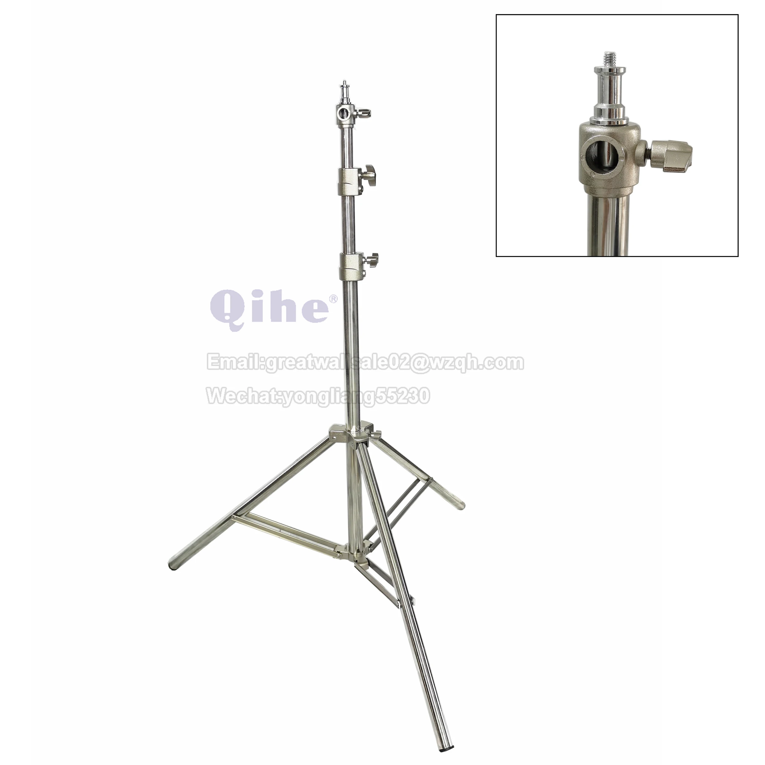 Осветительная стойка из нержавеющей стали 2,1 м, штатив 210 см