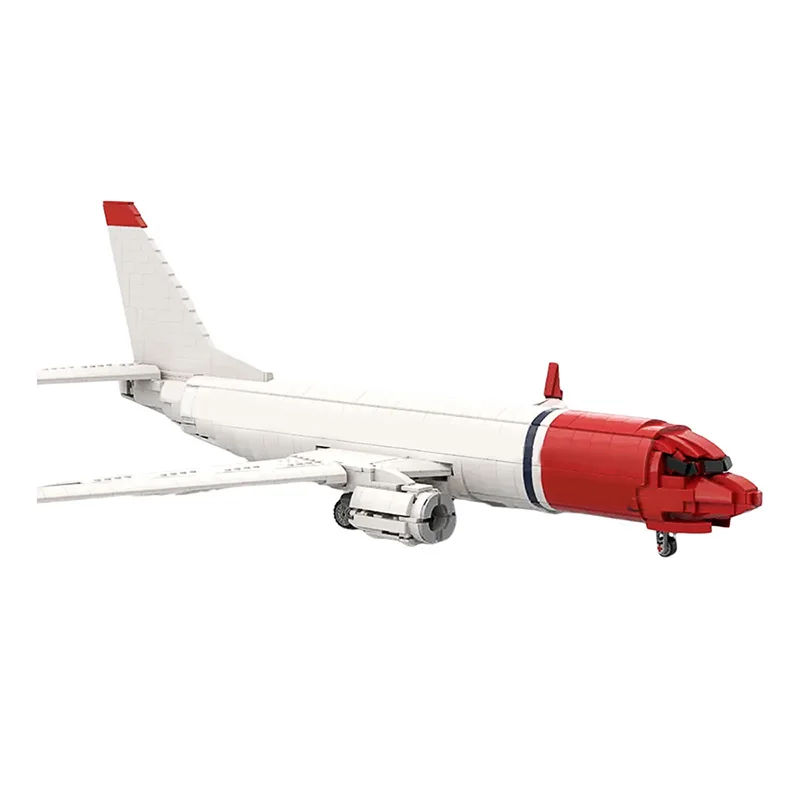 Buildmoc MOC-65055 Legoing норвежский 737-800 самолет пластмассовые развивающие строительные блоки
