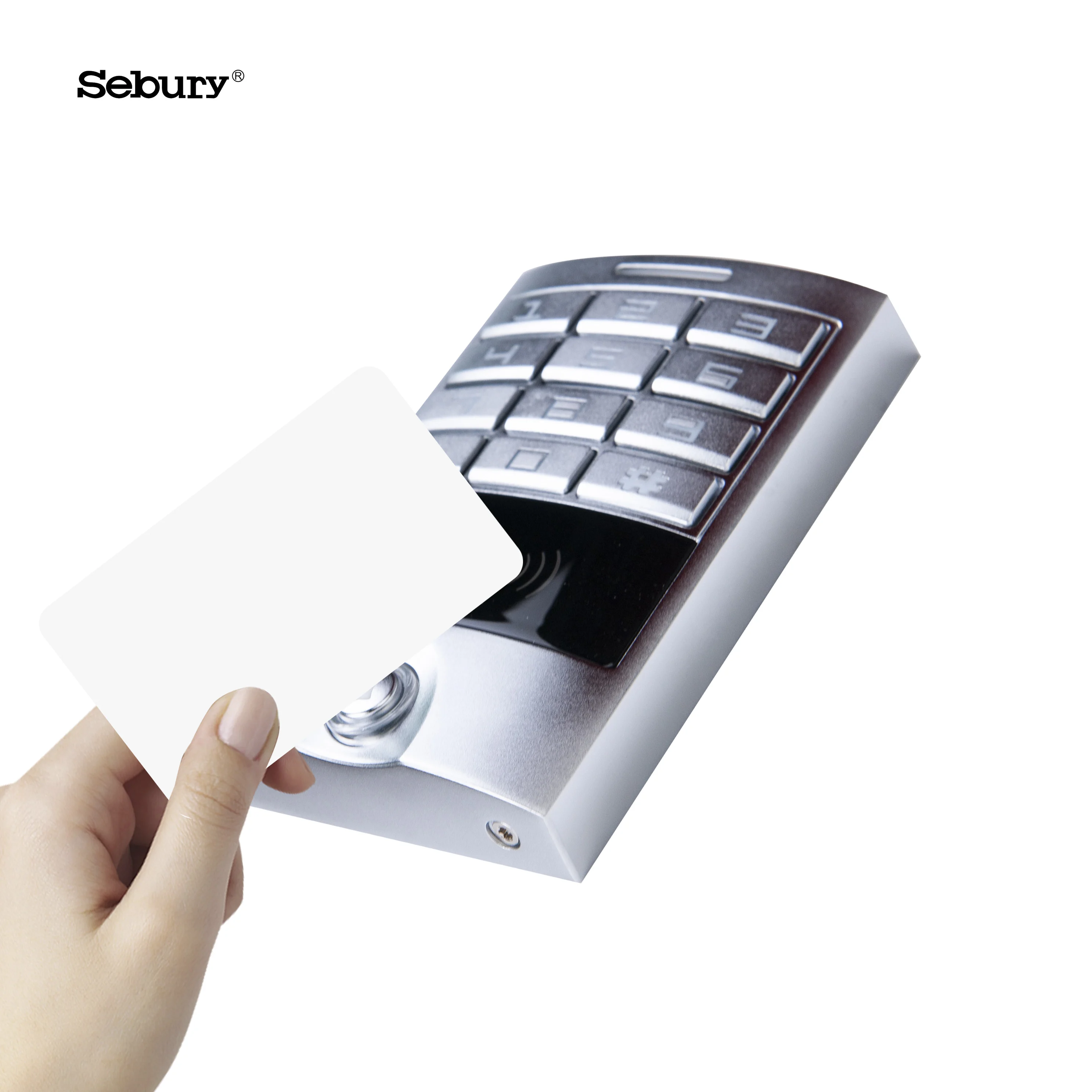 Sebury Customizable Waterproof Outdoor Metal Keypad Door NFC Reader RFID Access Control System