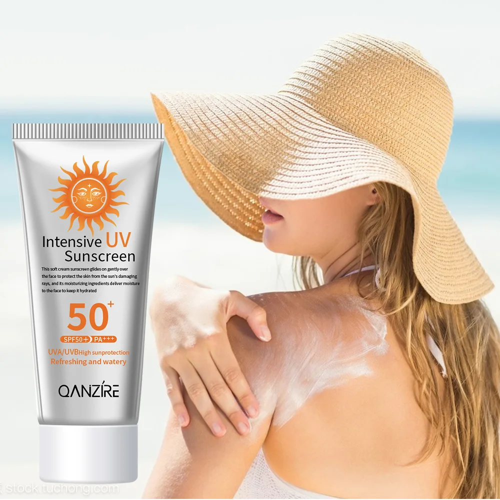 SPF50+ Lightweight Moisturizing Sunscreen UV Protection high power sunscreen cream anti ultraviolet and anti sweat