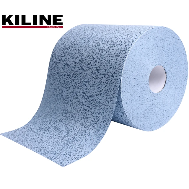 Free Sample Industrial Heavy Duty Wipes Jumbo Roll Industrial Wipers Oil, Grease & Ink Cloths Great Alternative KCWypAll33241