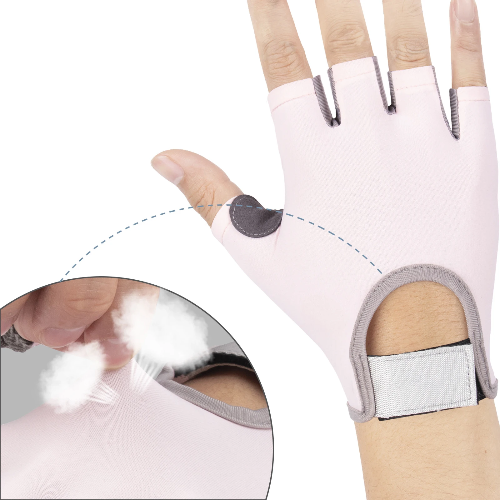 Sports half-finger liquid silicone protective fitness gloves skipping yoga breathable thickened palm pad wear-resistant non-slip