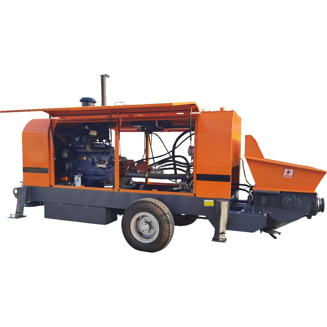 Concrete machine beton pump trailer mobile 40m3 60m3 concrete pump for bridge construction hydraulic pouring pump for concrete