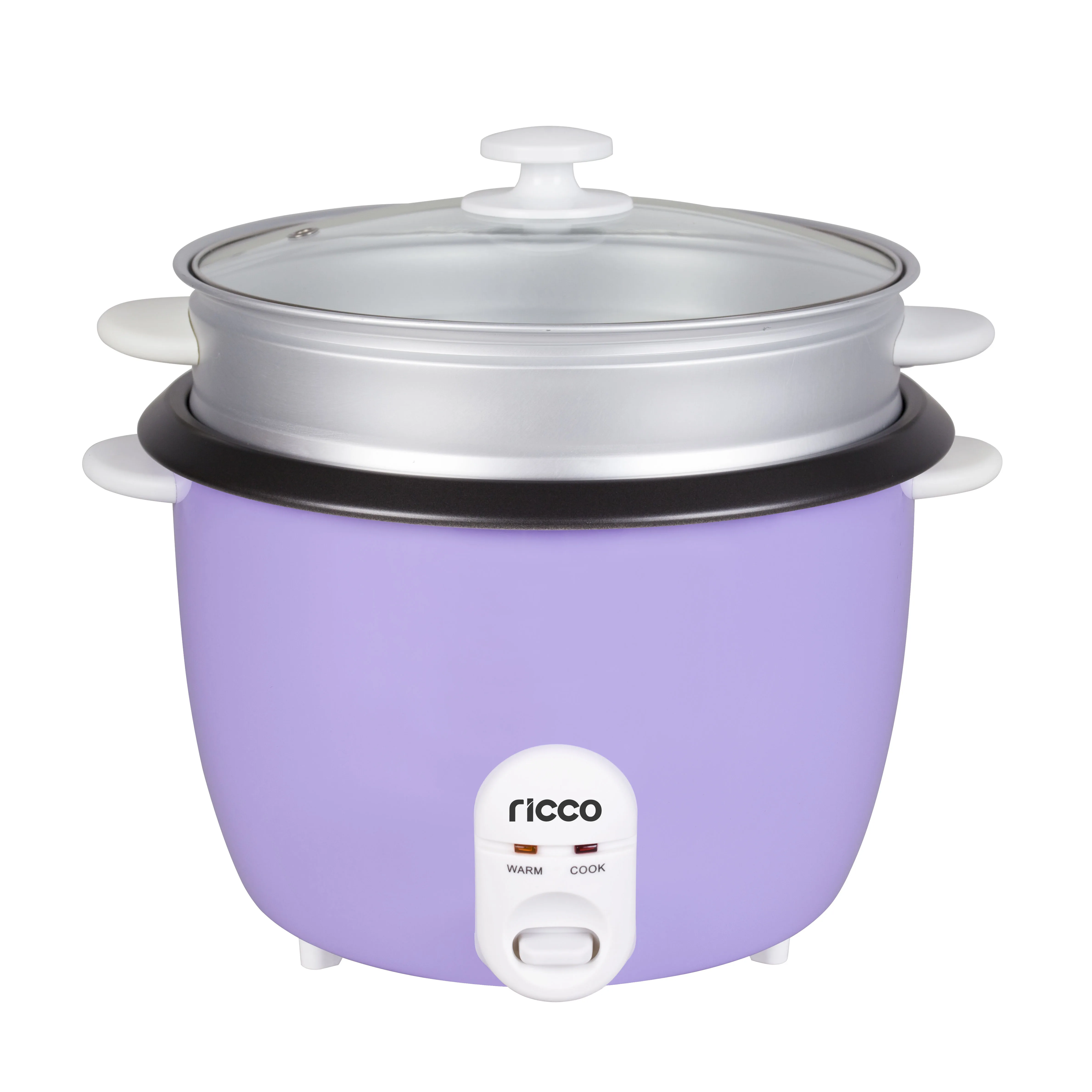 simple and elegant electric rice cooker steamer in purple color
