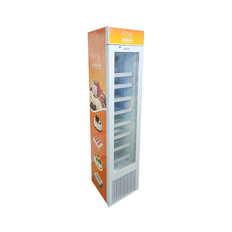 Meisda SD105B 105L тонкий вертикальный дисплей для мороженого со стеклянной