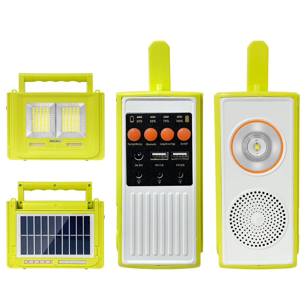 Portable system USB output Bluetooth speaker External light bulb Multi-function solar garden light led garden light