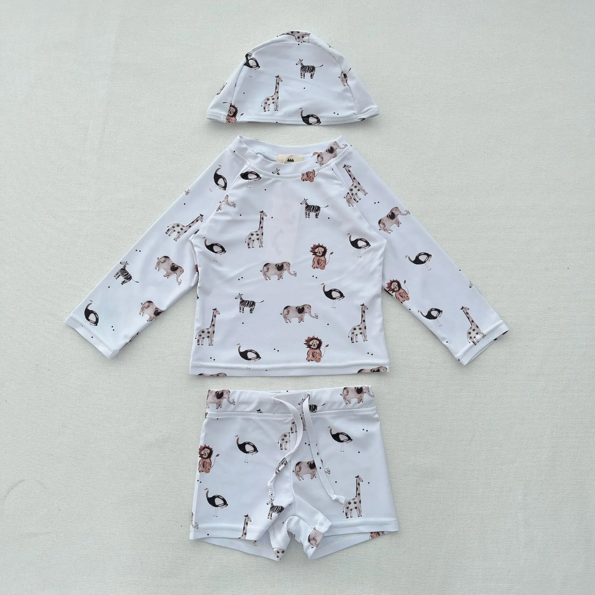 Europe Little Boys And Girls Swimwear Korean Style Little Kids Beach Swimsuits With Sun Protection