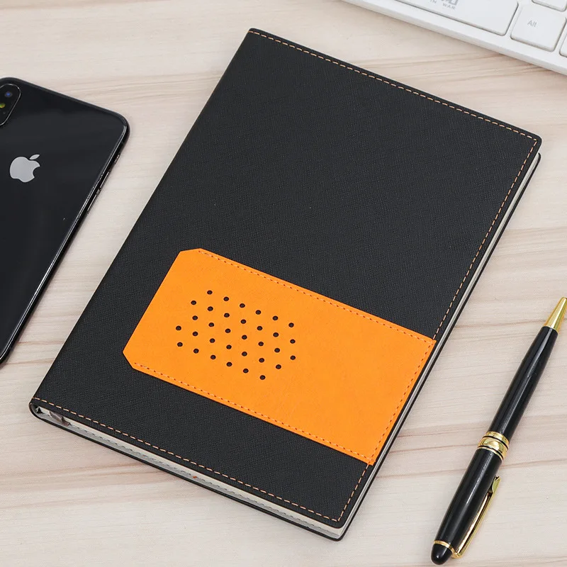 Business Planner A5 PU Softcover Stitched and Oil Edge Notebook with Card Pocket Custom LOGO Journal