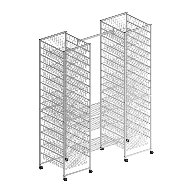 Современная простая корзина для шкафа Набор органайзеров с белым порошковым покрытием комплекты шкафов 8 вращающимися