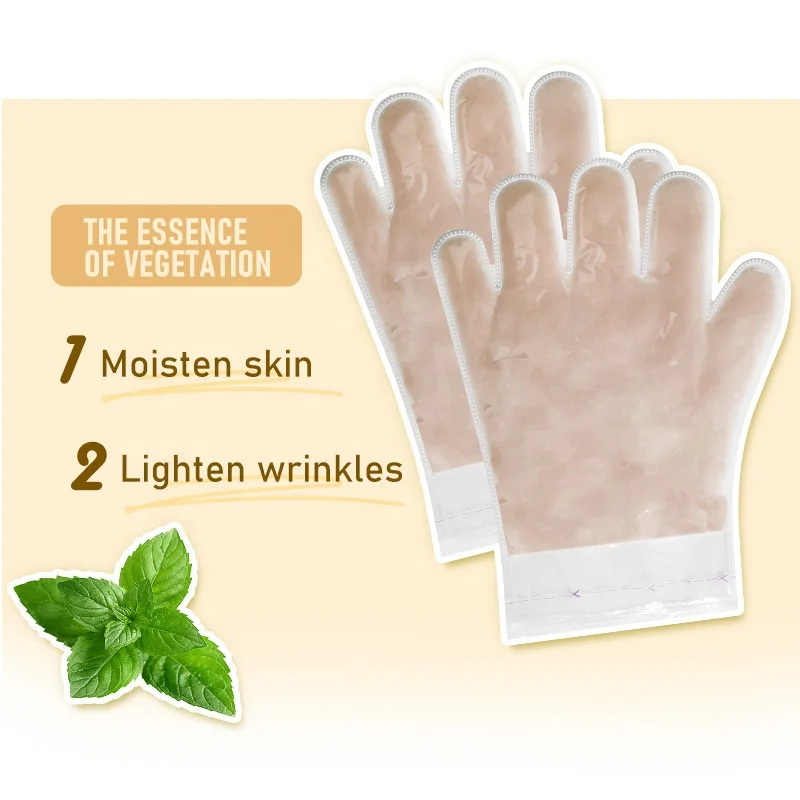 OEM Custom Paraffin Wax collagen hand and Foot Mask Beauty Skin Moisture Hydrating Paraffin Wax with shea butter