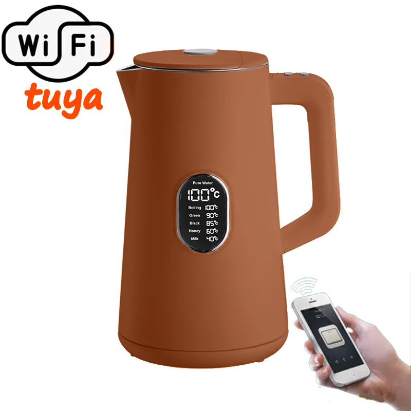 Smart Jug Colored Electric Kettles Metal Tea Kettl Cordless Control Wifi Kettle Tuya For Hotel Rooms Home