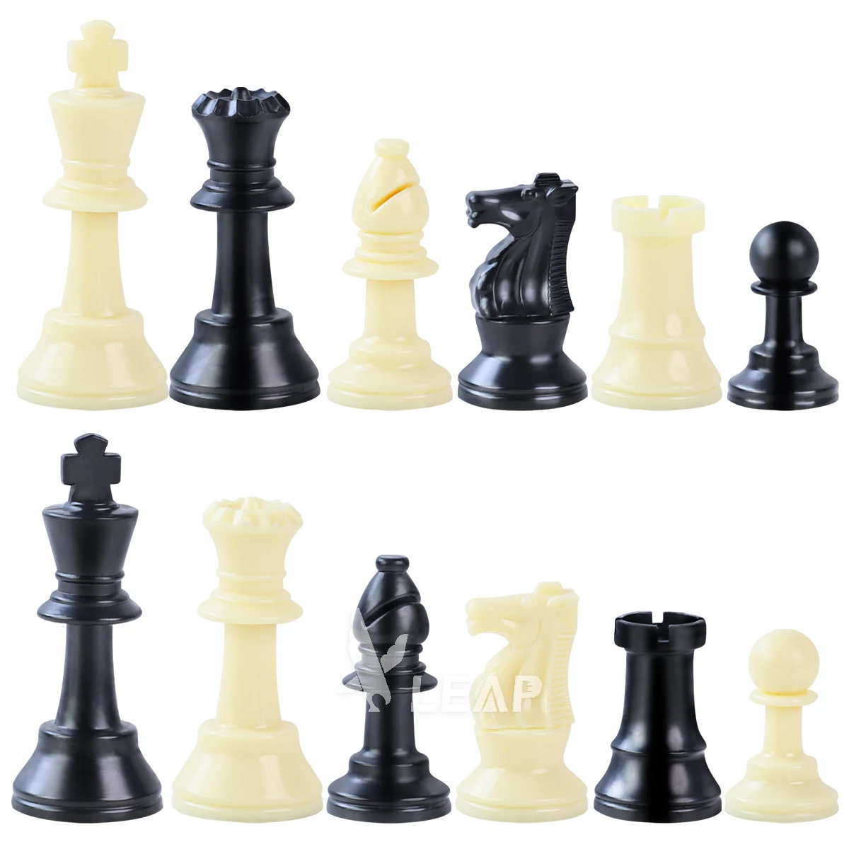 Manufacturers selling Analysis Size PS material 6.4 cm king height portable small 32 chess pieces sets piezas de ajedrez