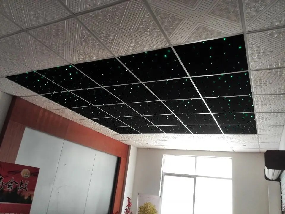 Fiber optic type 600x600 starry sky flickering star suspended children room ceiling panel lighting
