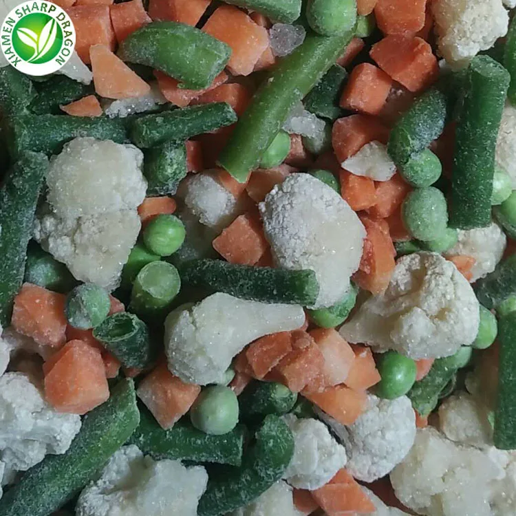 IQF Frozen Chopped Mixed Raw Vegetables Packet with Broccoli Cauliflower Carrots Peas Corn Bag of Veggies Asian Winter Blend