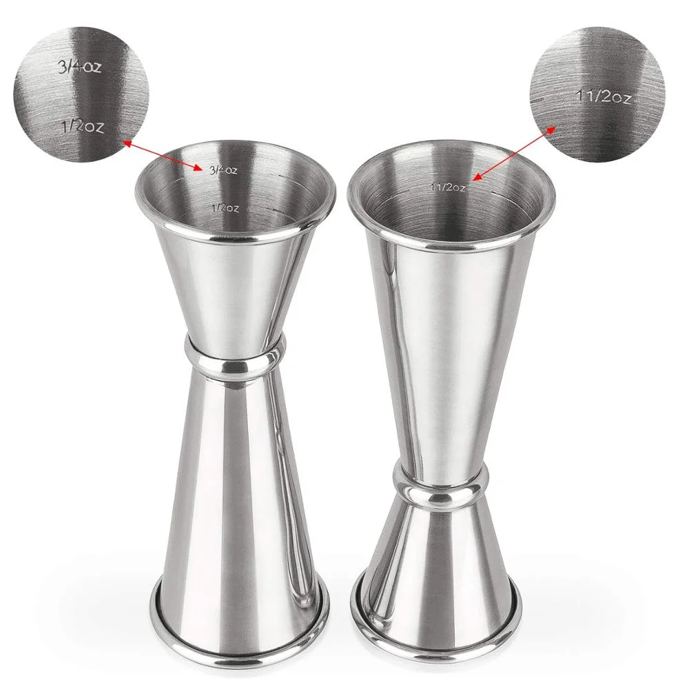 Wholesale Stainless Steel Mixing Jigger for Cocktail bar Use Drink 30/60ml 1/2oz