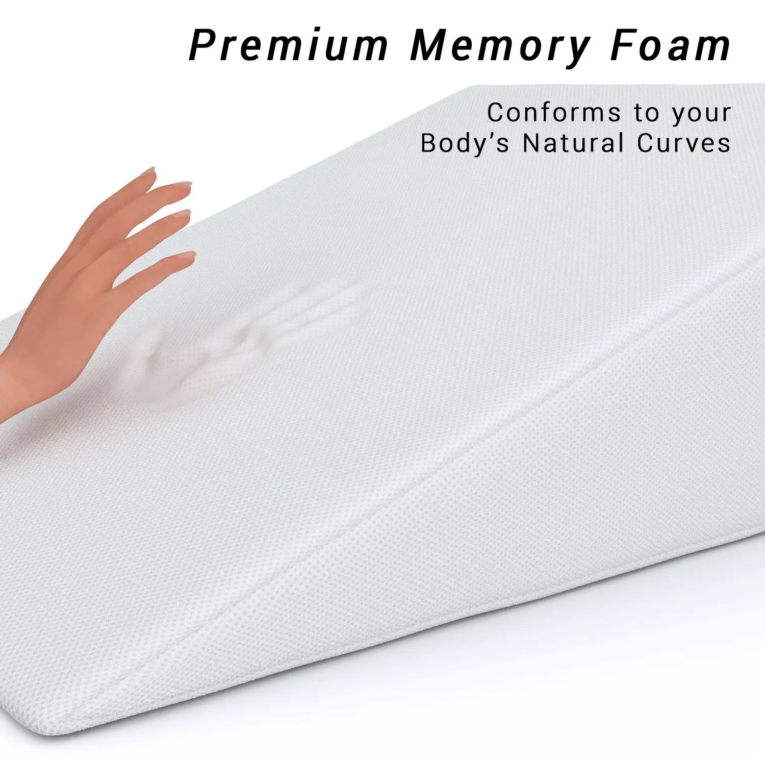 Adults Body Memory Foam Raised Angled Bed Sleeping Wedge Slant Rlief Reduce Anti Acid Reflux Pillow