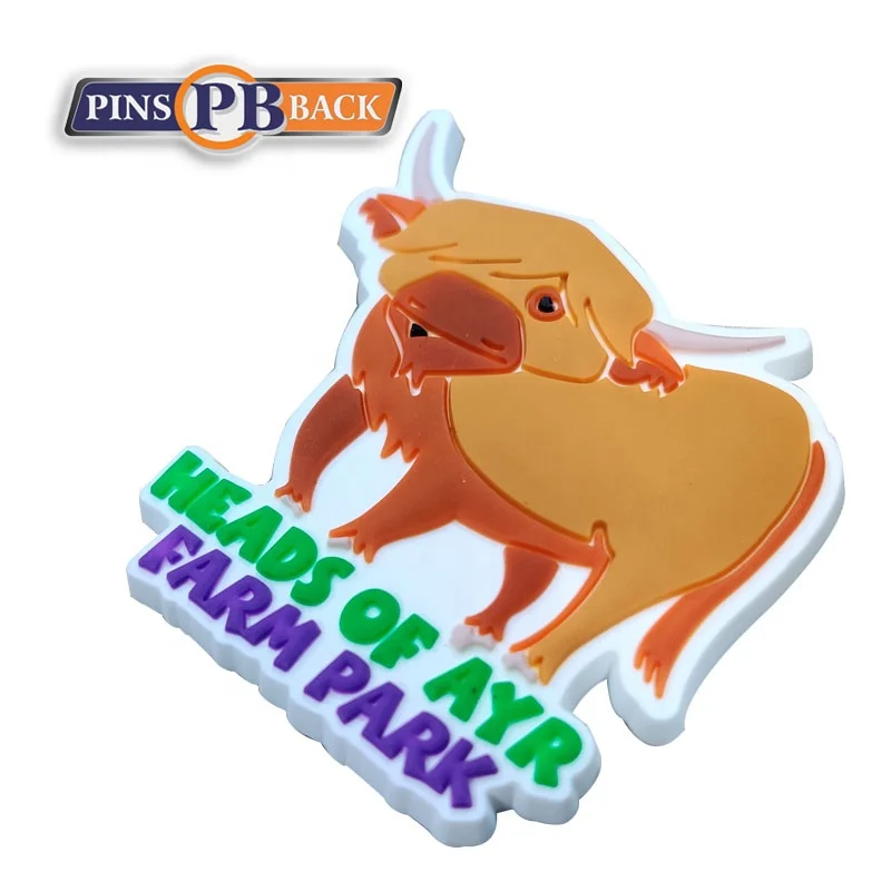 Zhonshan Factory  PVC Patch Custom for Sewing on Clothing Customized soft PVC rubber patch iron on backing