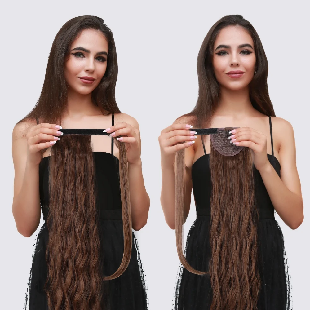 Meiwei New Loose  Weave Ponytail Long Remi High Synthetic Ponytails  Hair Accessories Wrap Around Ponytail