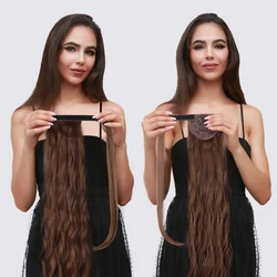 Meiwei New Loose  Weave Ponytail Long Remi High Synthetic Ponytails  Hair Accessories Wrap Around Ponytail